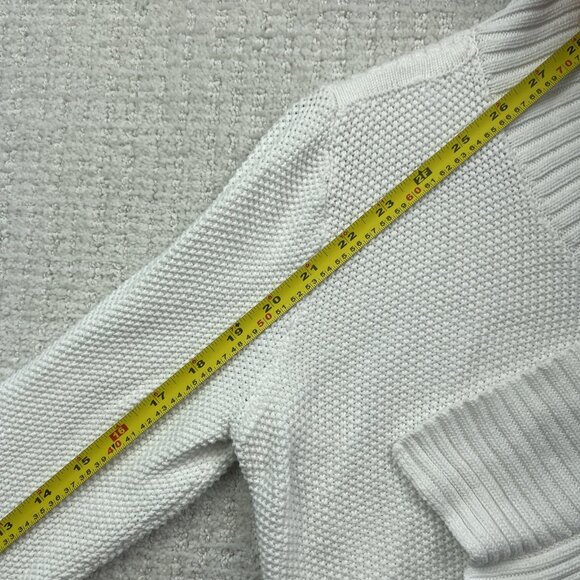 Banana Republic Womens Long Sleeve Open Shrug / Bolero Knit Sweater Sz M White - Picture 8 of 11